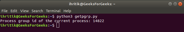 os.getpgrp() 方法输出