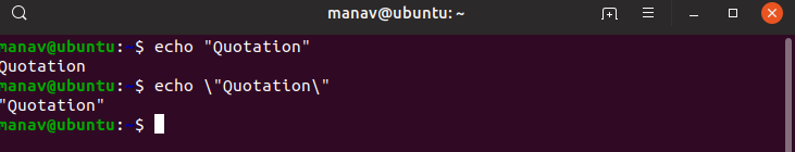 Linux 中的转义字符或反斜杠