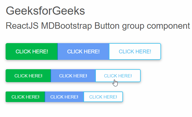MDBootstrap 按钮组