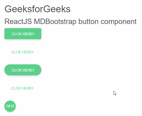 ReactJS MDBootstrap 按钮组件