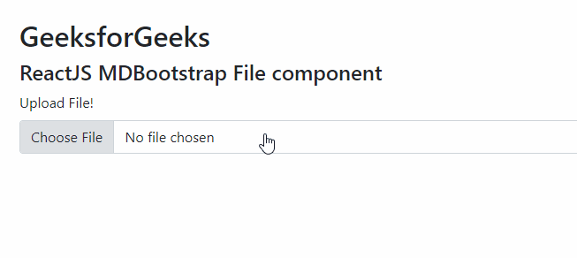 ReactJS MDBootstrap 表单文件组件