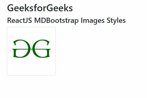 ReactJS MDBootstrap 图像样式