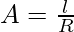 A = ρ\frac{l}{R}