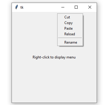 python-tkinter-右键菜单