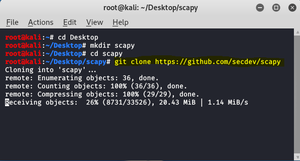 Scapy - Kali Linux 中的数据包操作