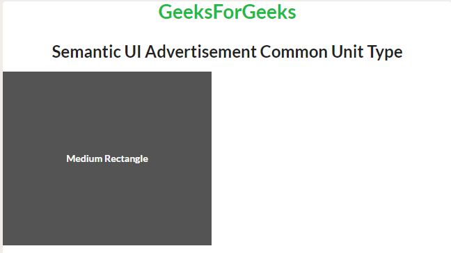 Semantic-UI 广告通用单元类型