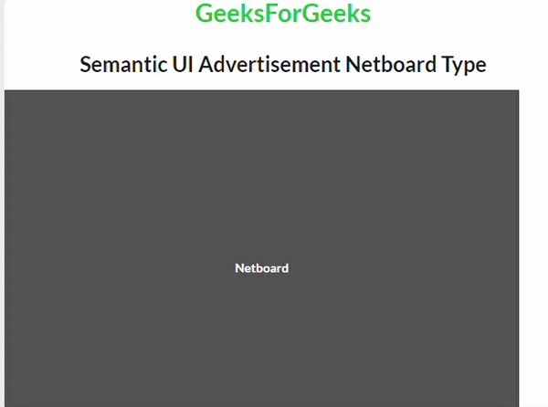 Semantic-UI 广告网络板类型