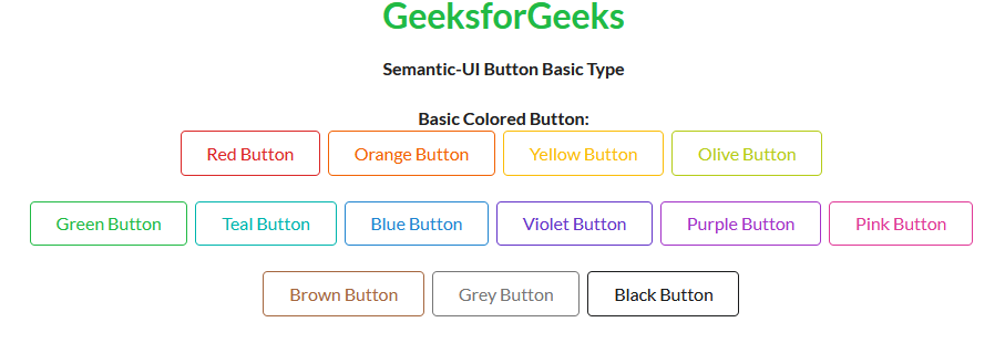 Semantic-UI 按钮基本类型