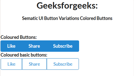 Semantic-UI 按钮变体彩色按钮