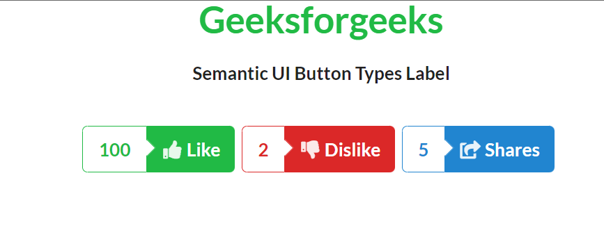 Semantic-UI 按钮标签图标类型