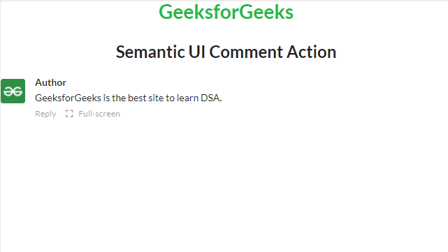 Semantic-UI 评论操作内容