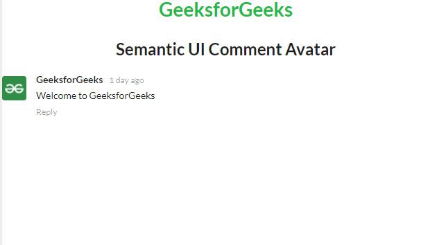 Semantic-UI 评论头像内容