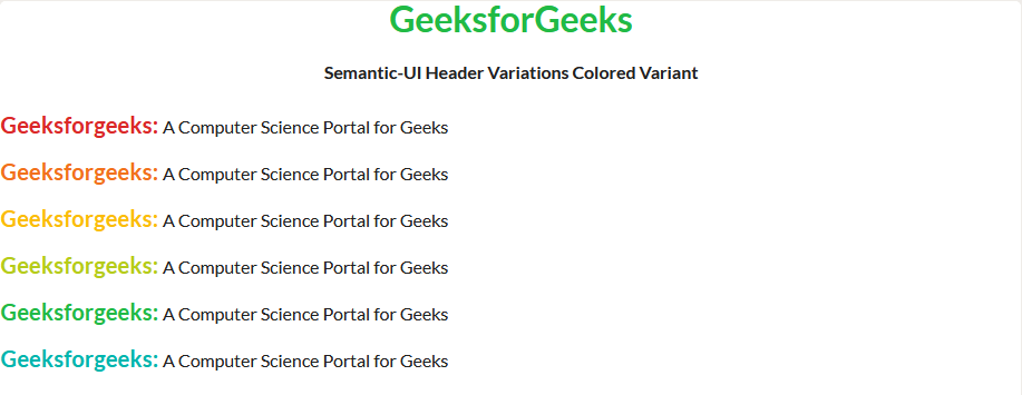 Semantic-UI 标题颜色变化