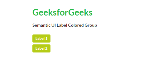 语义-UI 标签彩色组