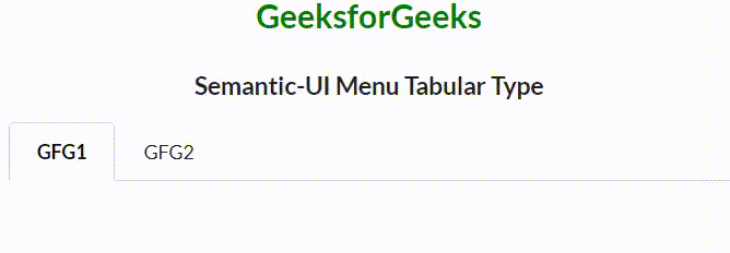 Semantic-UI 菜单表格类型