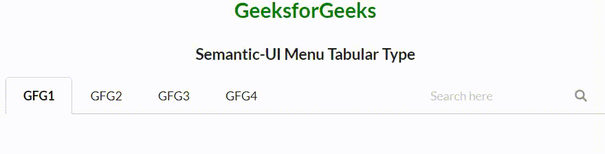 Semantic-UI 菜单表格类型