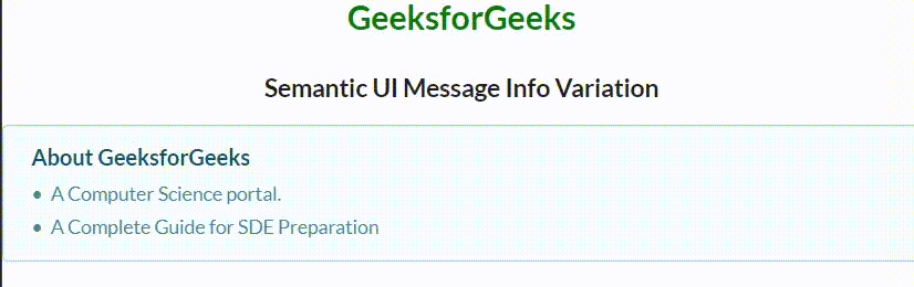 Semantic-UI 消息信息变化