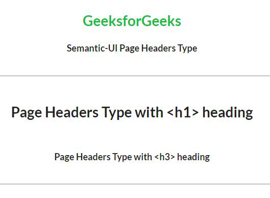 Semantic-UI 页面标题类型
