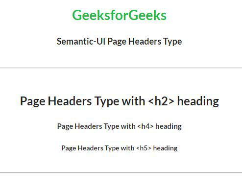 Semantic-UI 页面标题类型