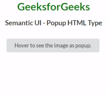 语义 UI 弹出 HTML 类型