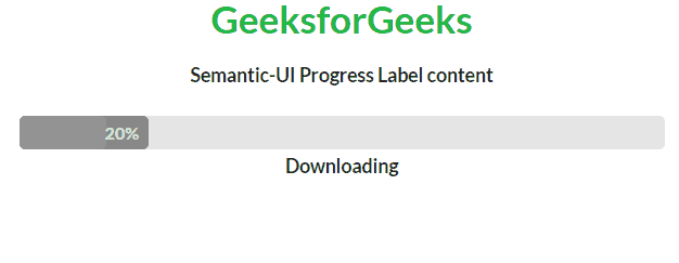 Semantic-UI 进度标签内容