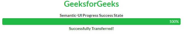 Semantic-UI Progress 成功状态