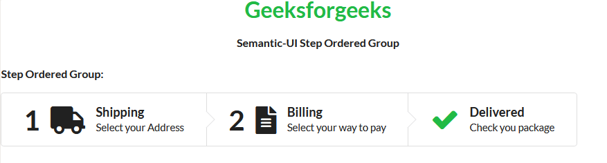Semantic-UI Step Ordered Group