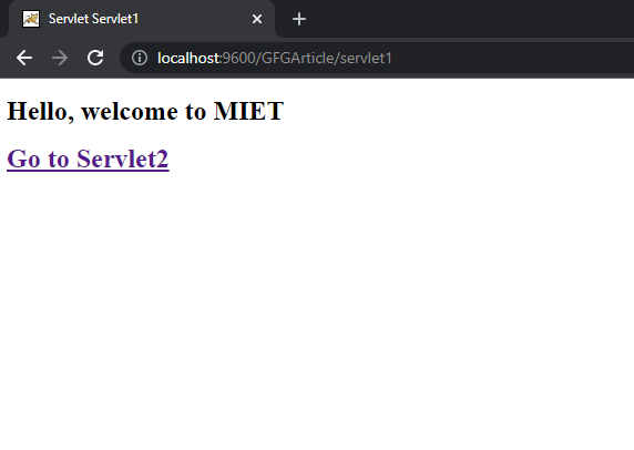 Servlet1.java 输出