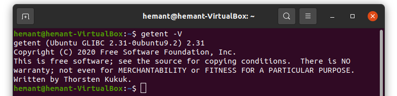 linux中的getennt命令