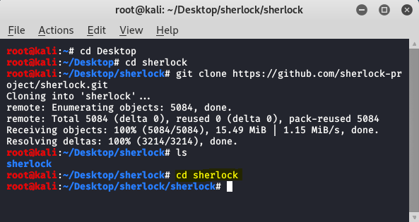 Sherlock - 在社交媒体上搜索用户名 Kali Linux 工具