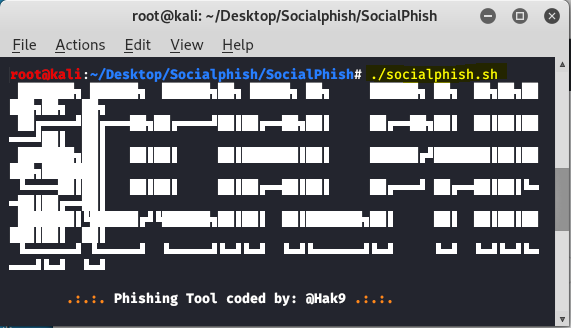 Socialphish - Kali Linux 中的网络钓鱼工具。