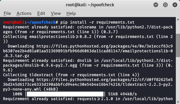 spoofcheck -kali linux 中的域欺骗检查器