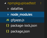 npmpkguploadtest 项目结构
