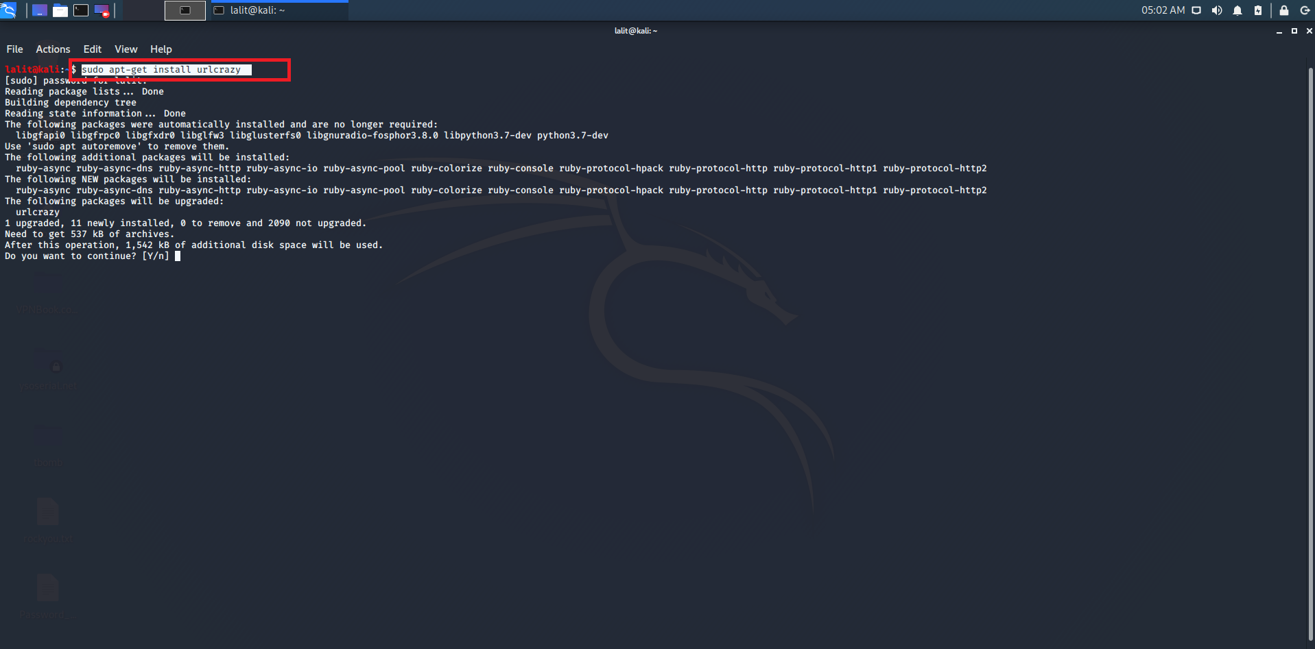 Kali Linux 中的 urlcrazy