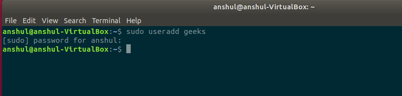 在 linux 中添加用户