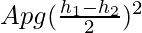 Apg(\frac{h_1-h_2}{2})^2