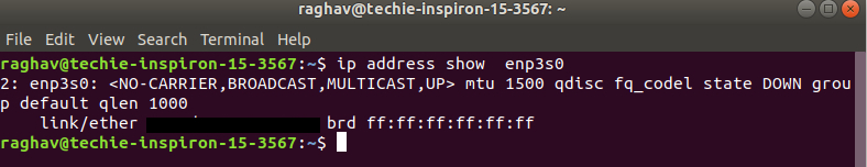ip 命令的特定接口的地址选项