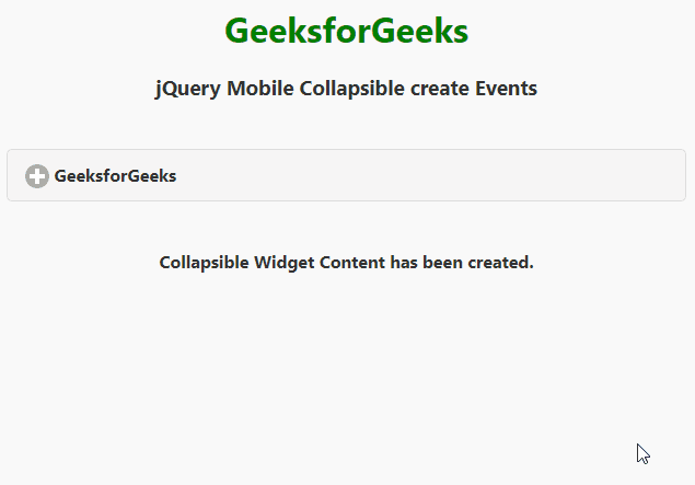 jQuery Mobile 可折叠创建事件