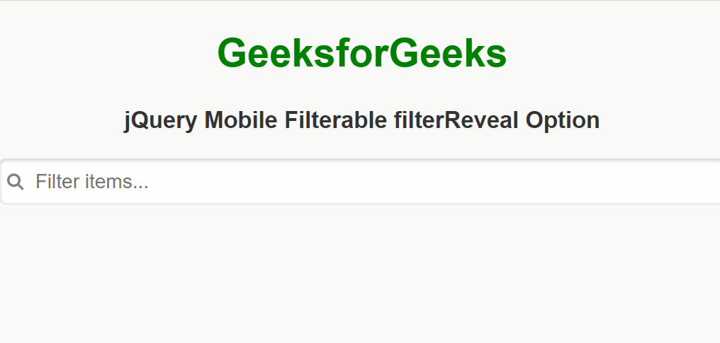 jQuery Mobile Filterable filterReveal 选项
