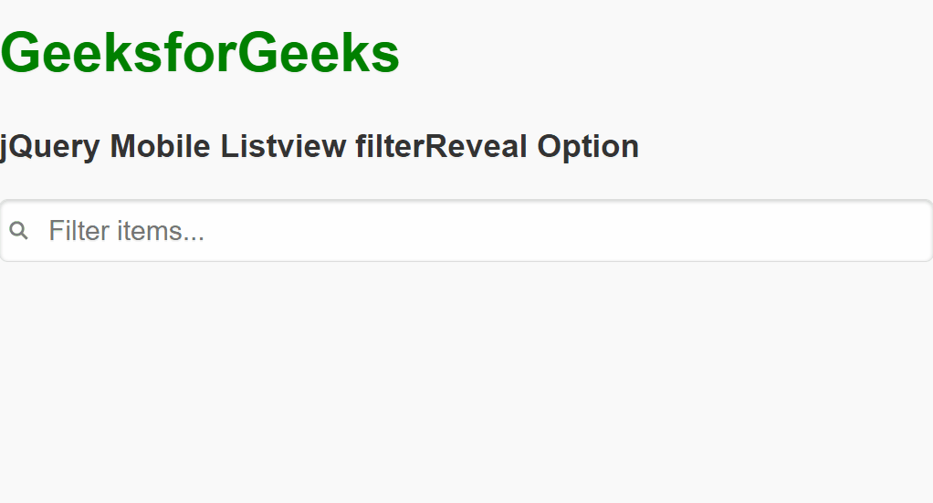 jQuery Mobile Listview filterReveal 选项