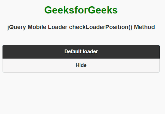jQuery Mobile 加载器 checkLoaderPosition() 方法