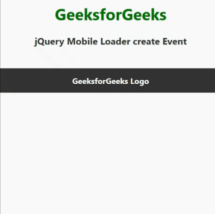 jQuery Mobile Loader 创建事件