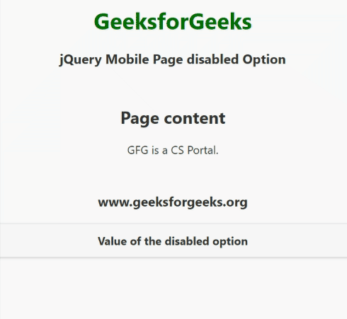 jQuery Mobile 页面禁用选项