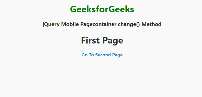 jQuery Mobile Pagecontainer change() 方法