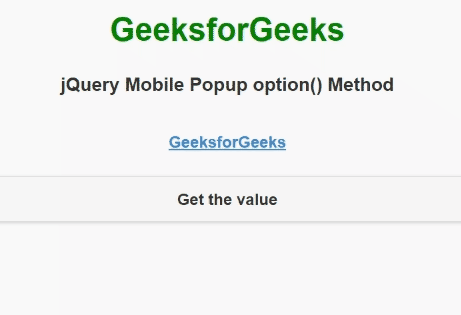jQuery Mobile Popup option() 方法