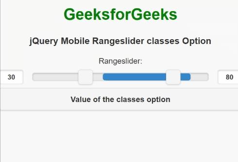 jQuery Mobile Rangeslider 类选项