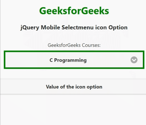 jQuery Mobile 选择菜单图标选项