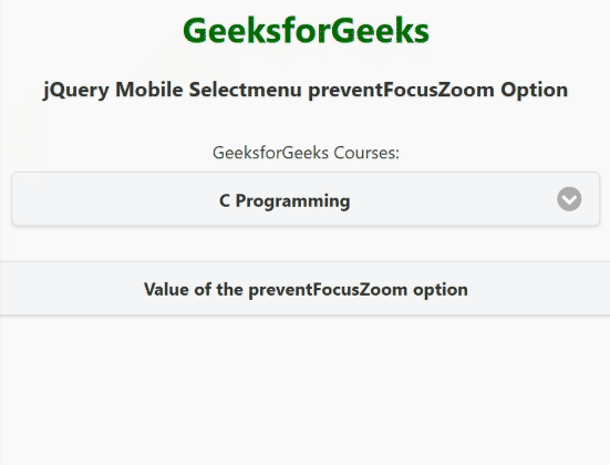 jQuery Mobile Selectmenu preventFocusZoomOption