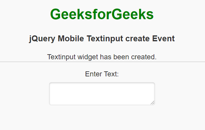 jQuery Mobile Textinput 创建事件