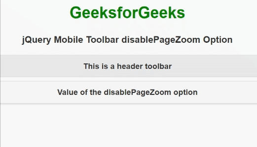 jQuery Mobile 工具栏 disablePageZoom 选项
